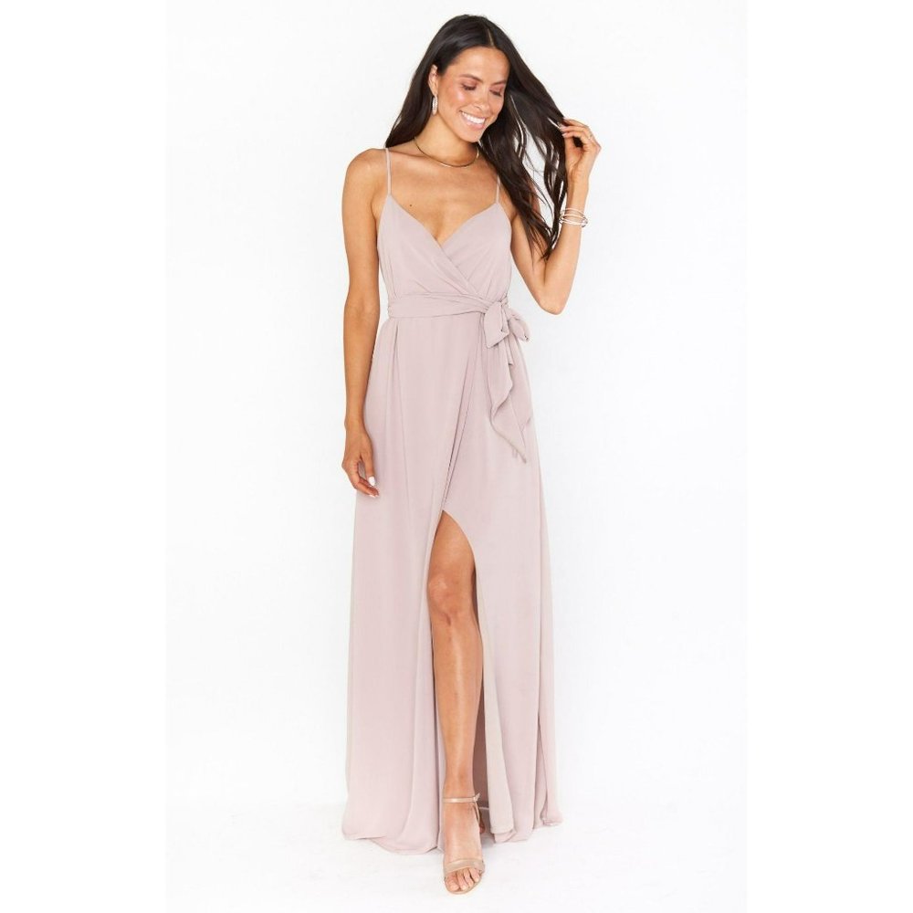 Show Me Your MuMu Liz Faux Wrap Maxi Dress S